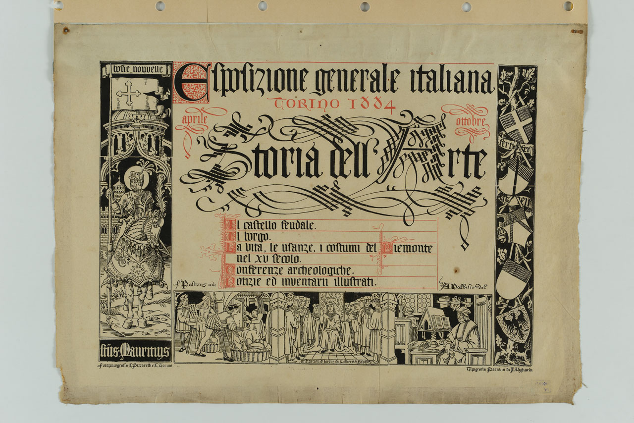 San Maurizio a cavallo e scene di casa Savoia (manifesto) di F. Pastoris, A. Dalberio (sec. XIX)