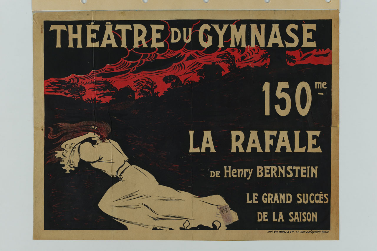 donna con le mani tra i capelli (manifesto) - ambito francese (sec. XX)