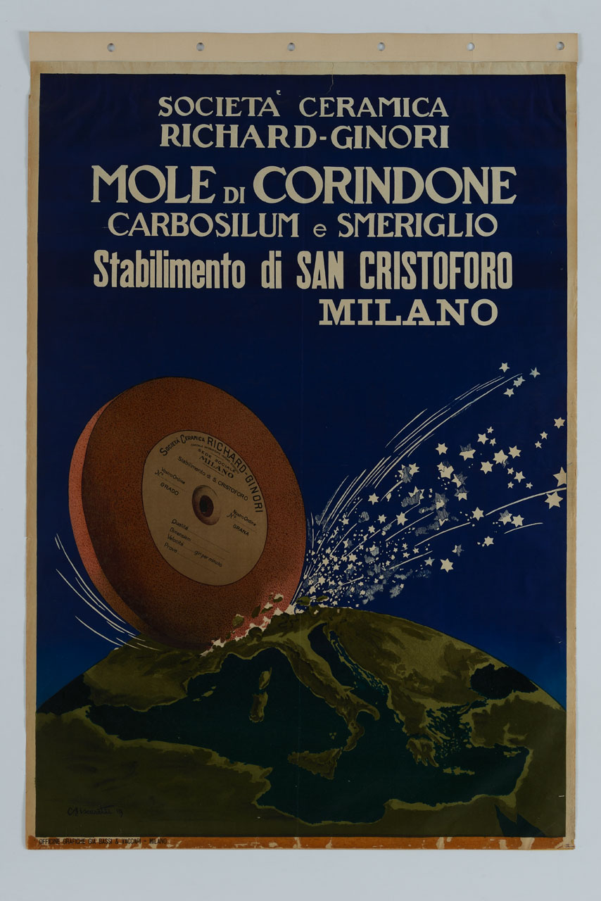 mola su raffigurazione parziale dell'Europa (manifesto) di Biscaretti di Ruffia Carlo (sec. XX)