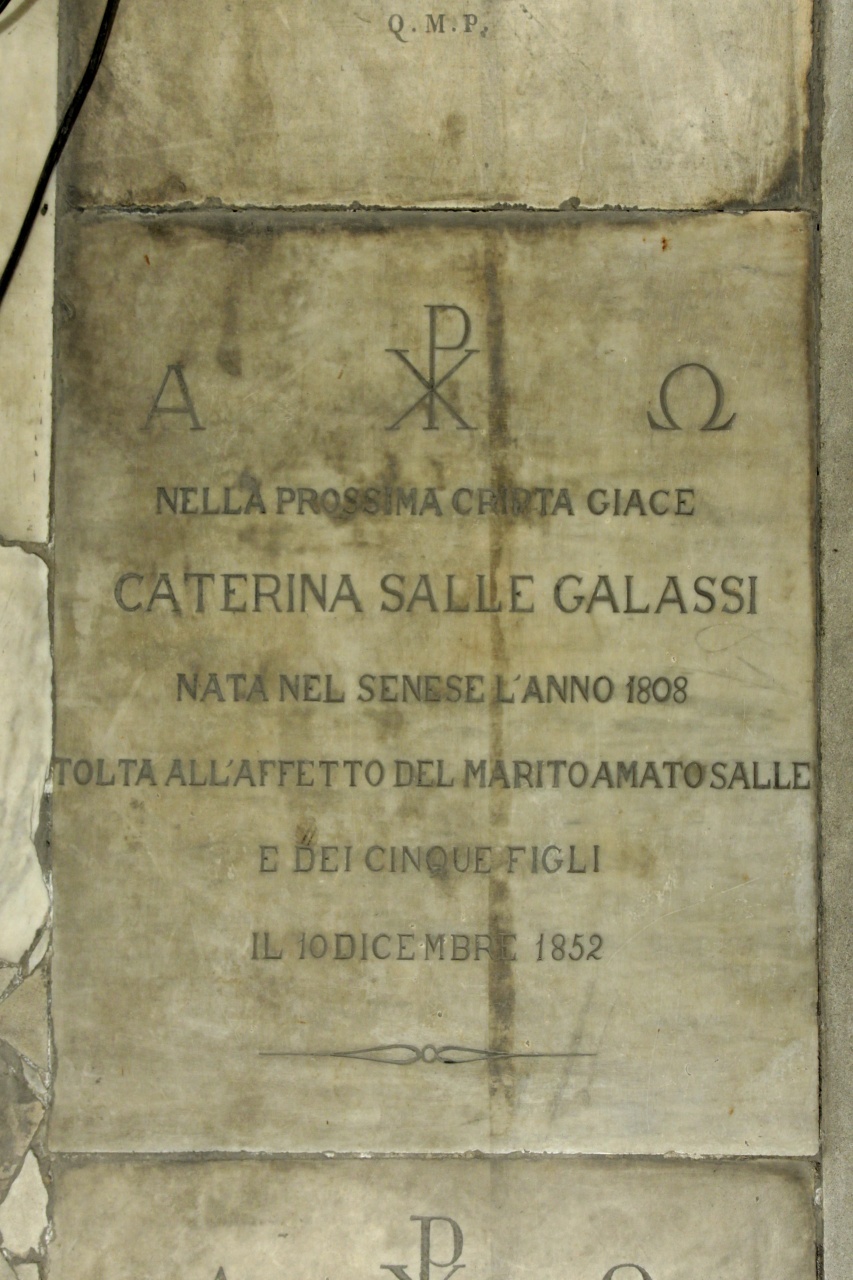 lapide tombale - produzione toscana (terzo quarto sec. XIX)