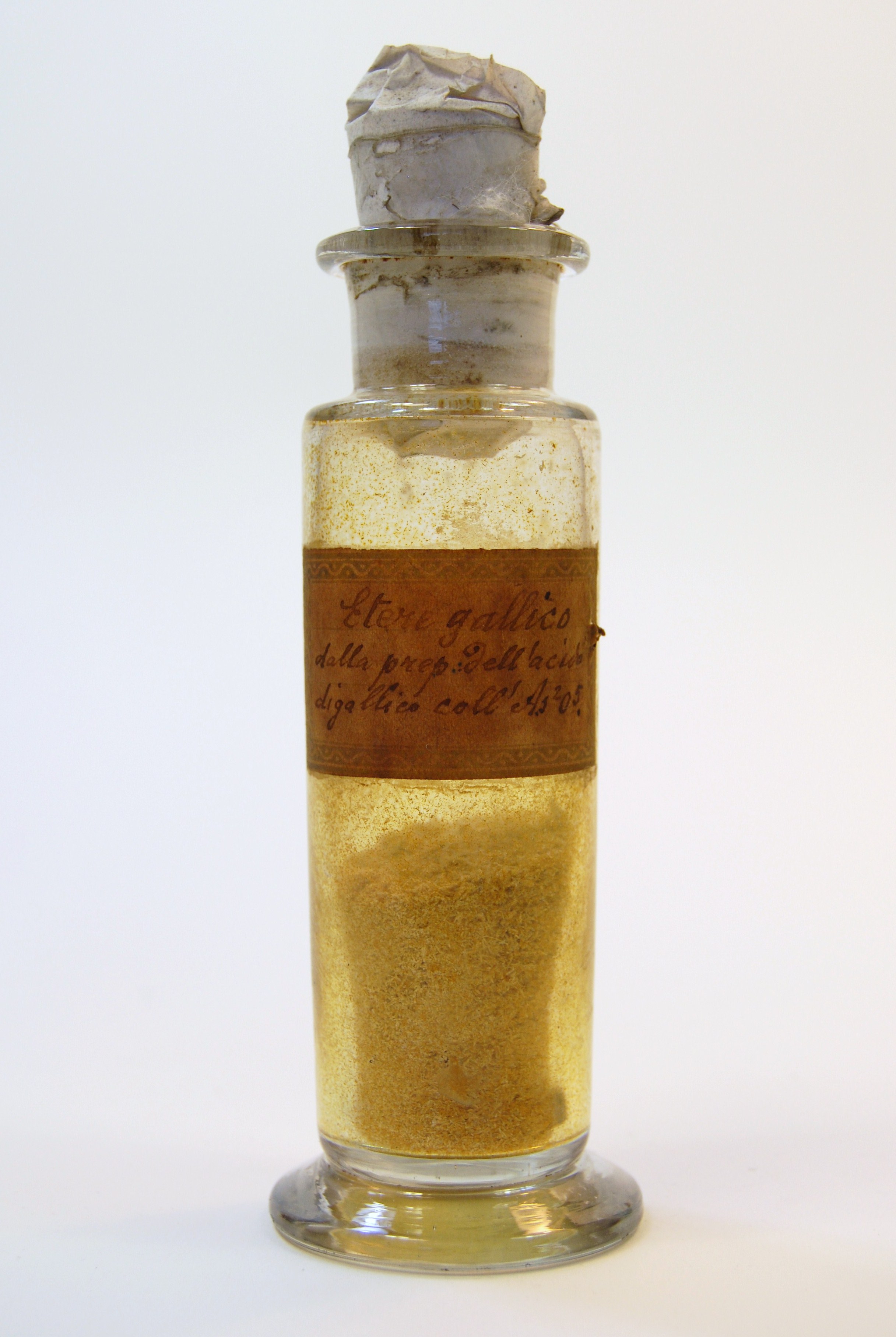 etere gallico (prodotto chimico, di sintesi) di Ugo Schiff (laboratorio) - scuola chimica fiorentina (metà/ inizio XIX/ XX)