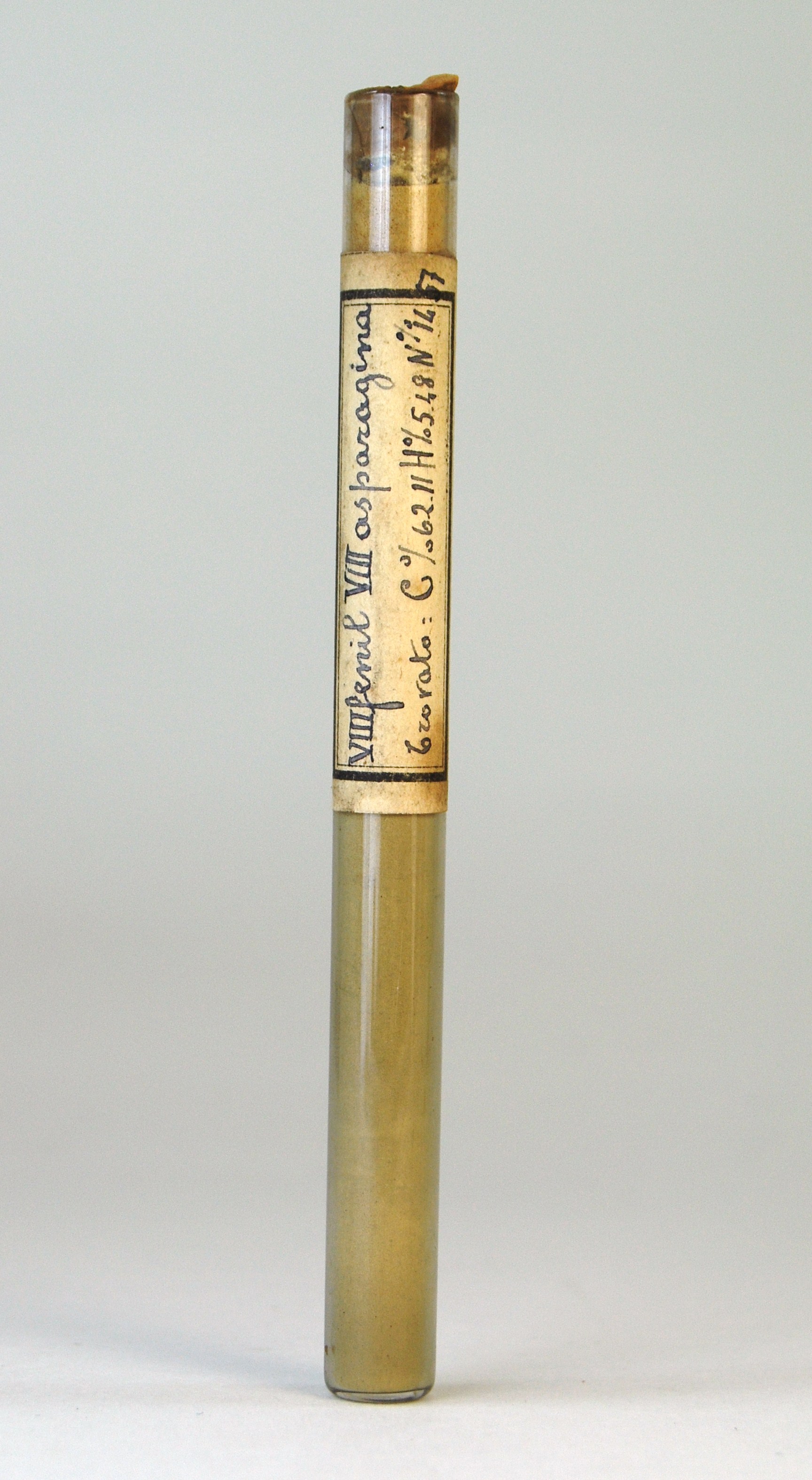 VIII fenilen VIII asparagina (prodotto chimico, di sintesi) di Ugo Schiff (laboratorio) - scuola chimica fiorentina (metà/ inizio XIX/ XX)