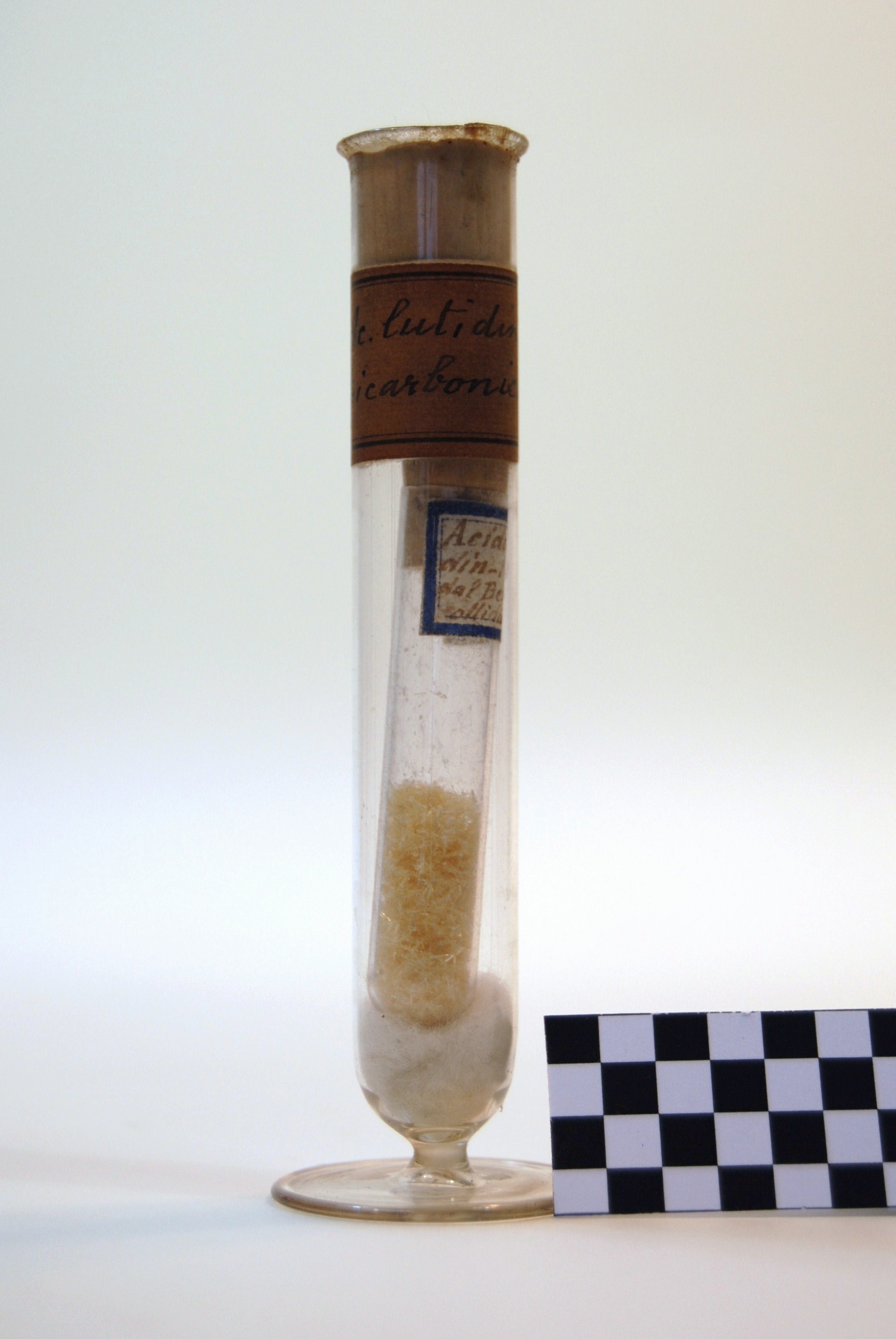 acido lutidin tricarbonilico (prodotto chimico, di sintesi) di Ugo Schiff (laboratorio) - scuola chimica fiorentina (metà/ inizio XIX/ XX)