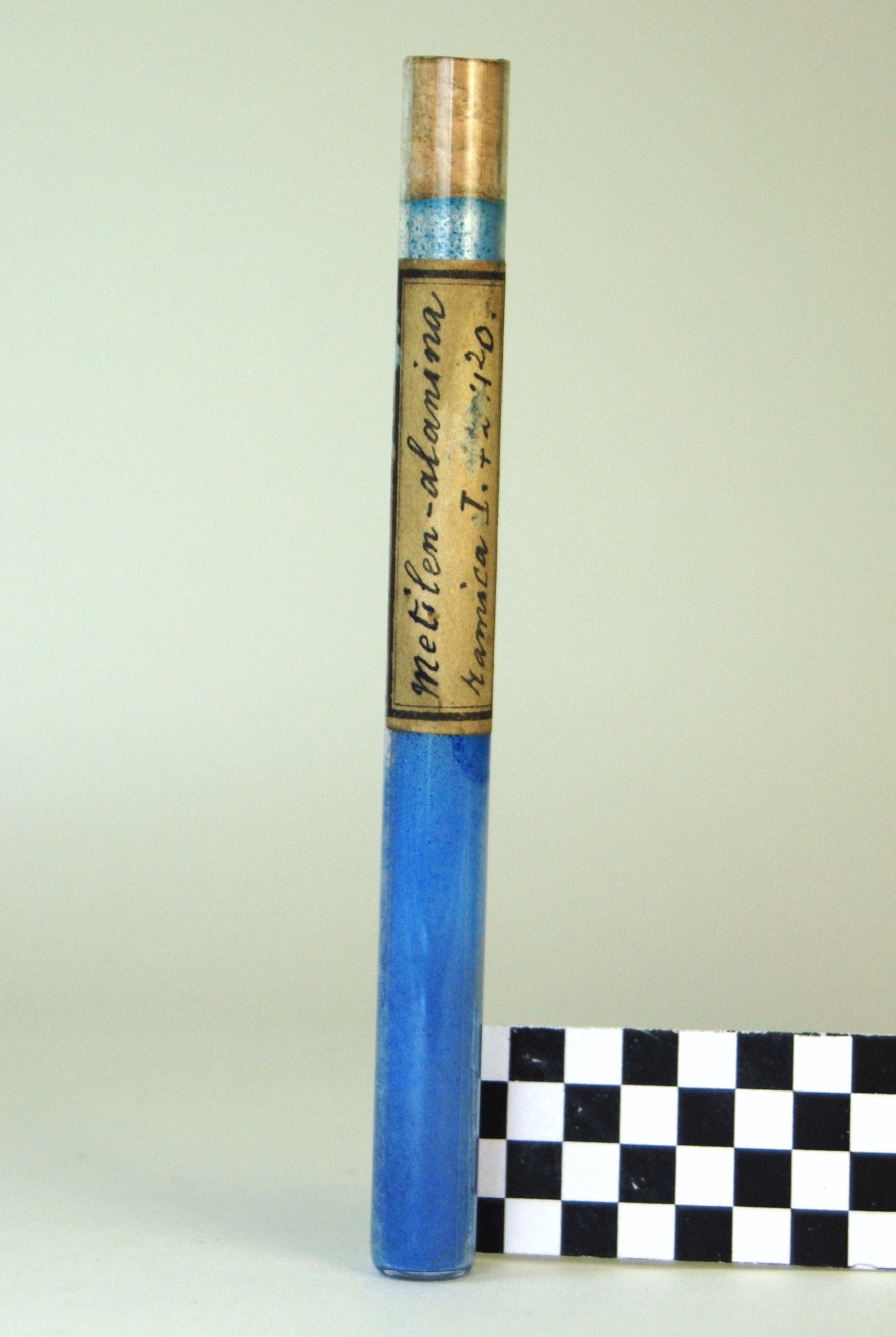 metilen alanina ramica (prodotto chimico, di sintesi) di Ugo Schiff (laboratorio) - scuola chimica fiorentina (metà/ inizio XIX/ XX)