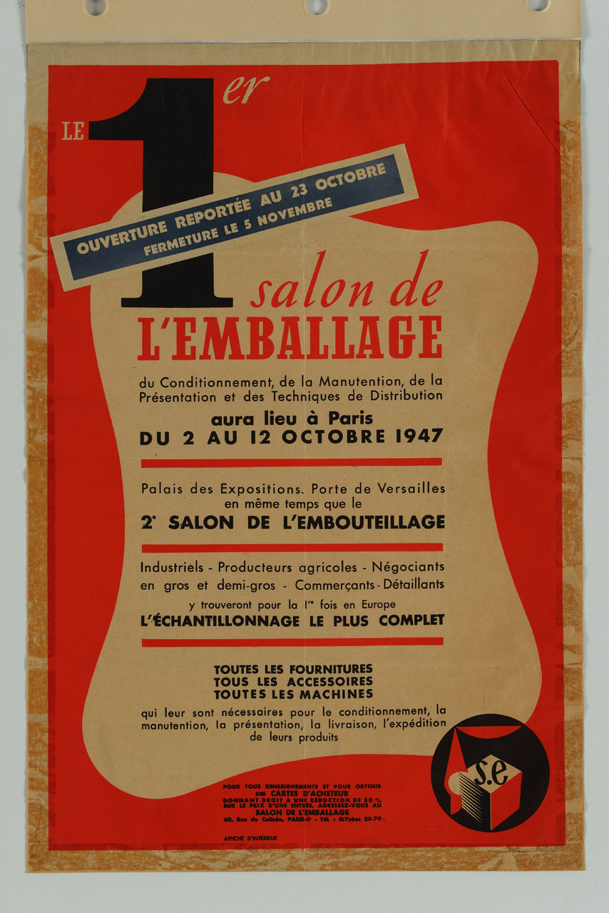 poster con scritte tutte le informazioni (manifesto) - ambito francese (XX)