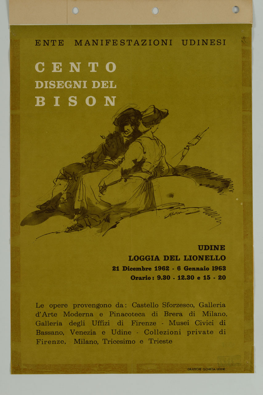 particolare di disegno di Bison (manifesto) - ambito udinese (sec. XX)