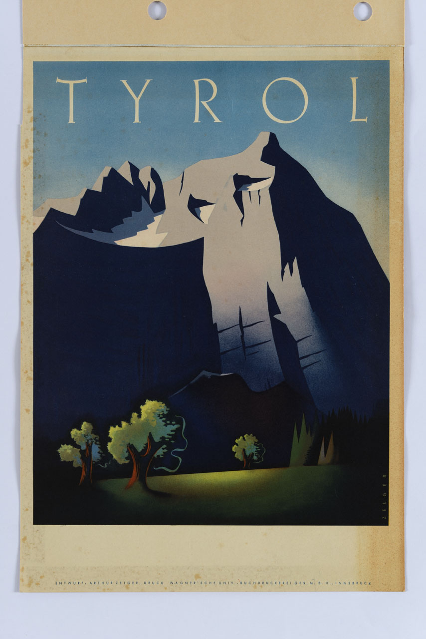 paesaggio montano del Tirolo (manifesto) di Zelger Arthur (sec. XX)