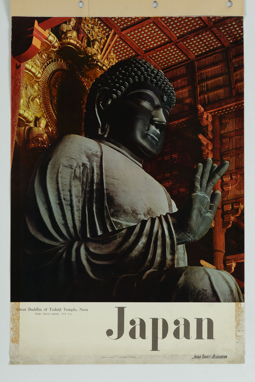 statua di Buddah del tempio Tōdai-ji di Nara (manifesto) - ambito giapponese (sec. XX)
