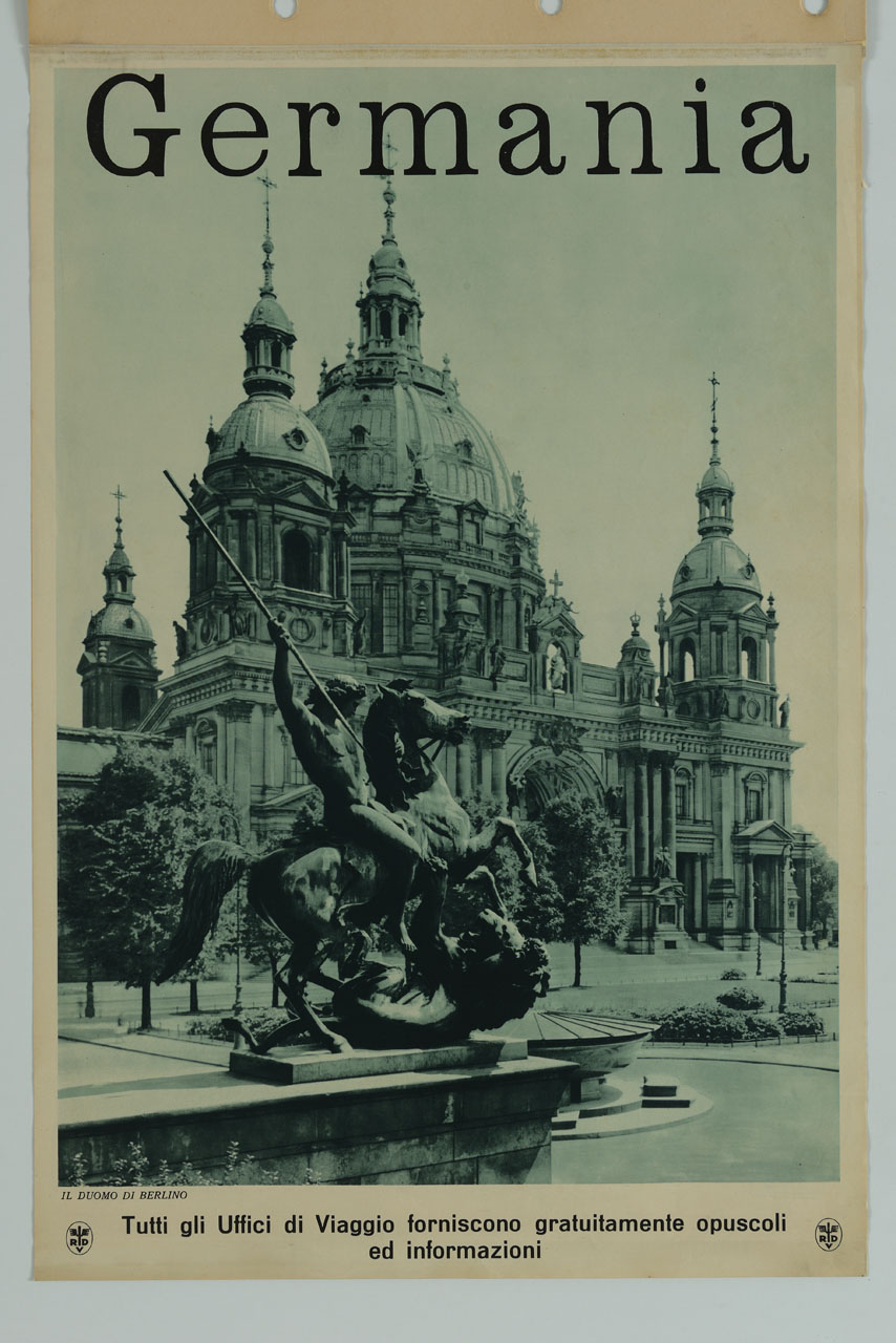 Duomo di Berlino con la sua piazza (manifesto) - ambito tedesco (sec. XX)