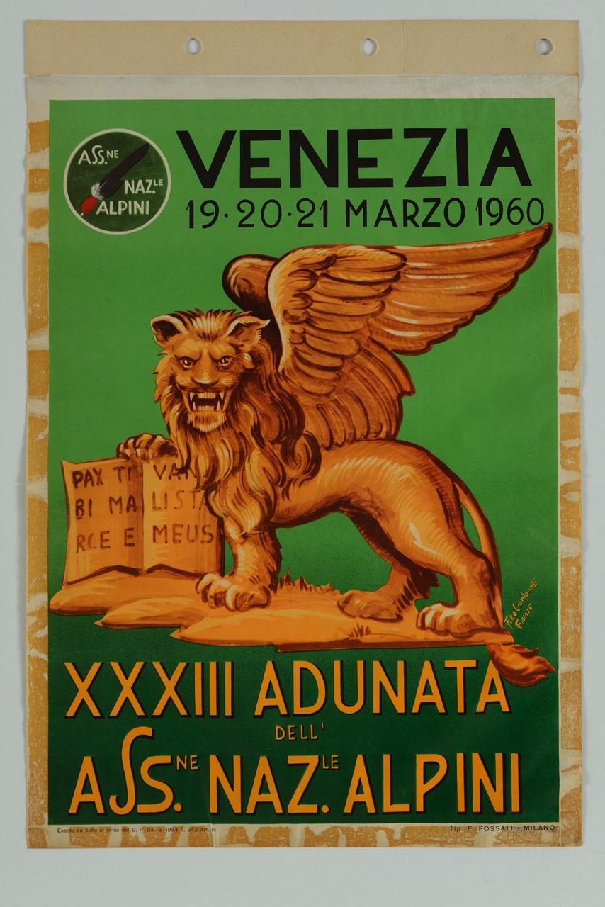 leone di San Marco (manifesto) di Folco Cianfanelli (sec. XX)
