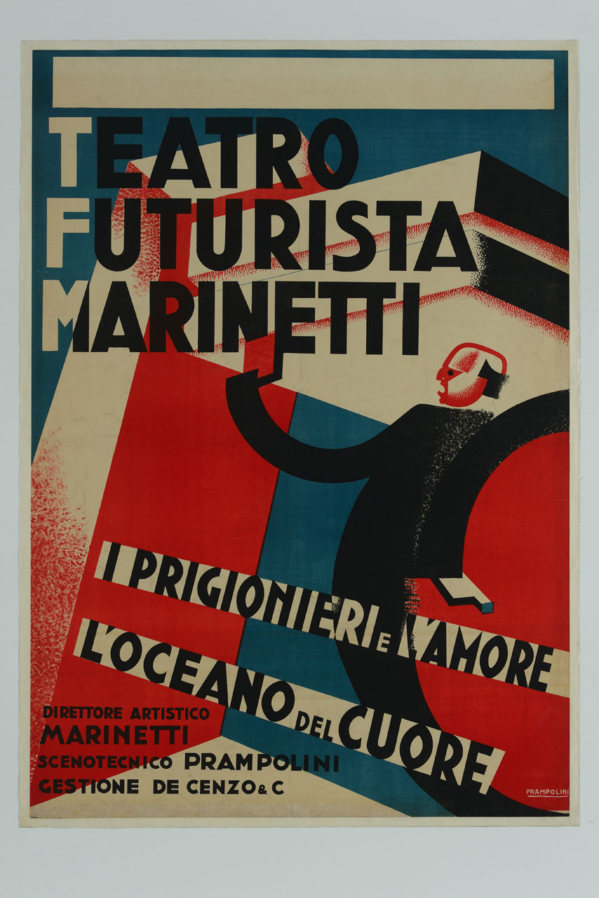 figura a bocca aperta (manifesto) di Prampolini Enrico - ambito italiano (sec. XX)