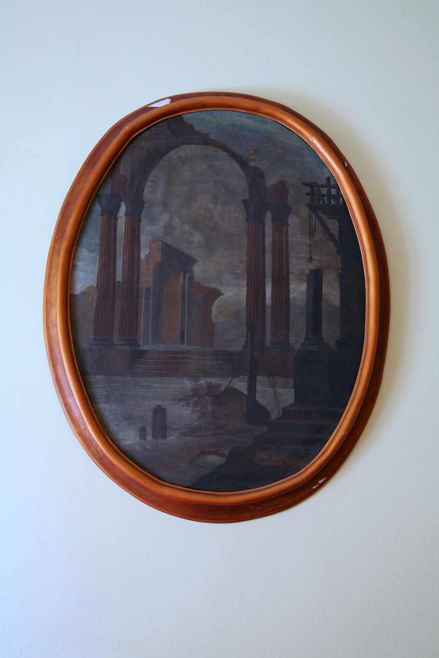 paesaggio con rovine, paesaggio (dipinto) - ambito italiano (fine sec. XVIII)