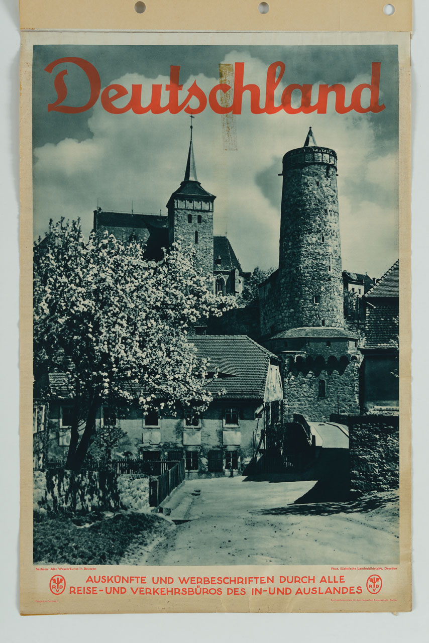 veduta della città di Bautzen (manifesto) di Sächsische Landesbildstelle - ambito tedesco (metà sec. XX)