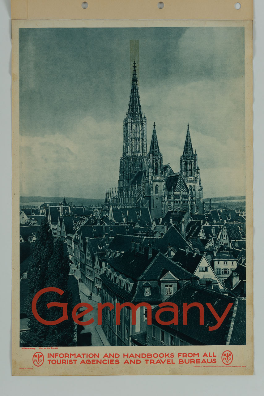 veduta di Ulm (manifesto) - ambito tedesco (metà sec. XX)