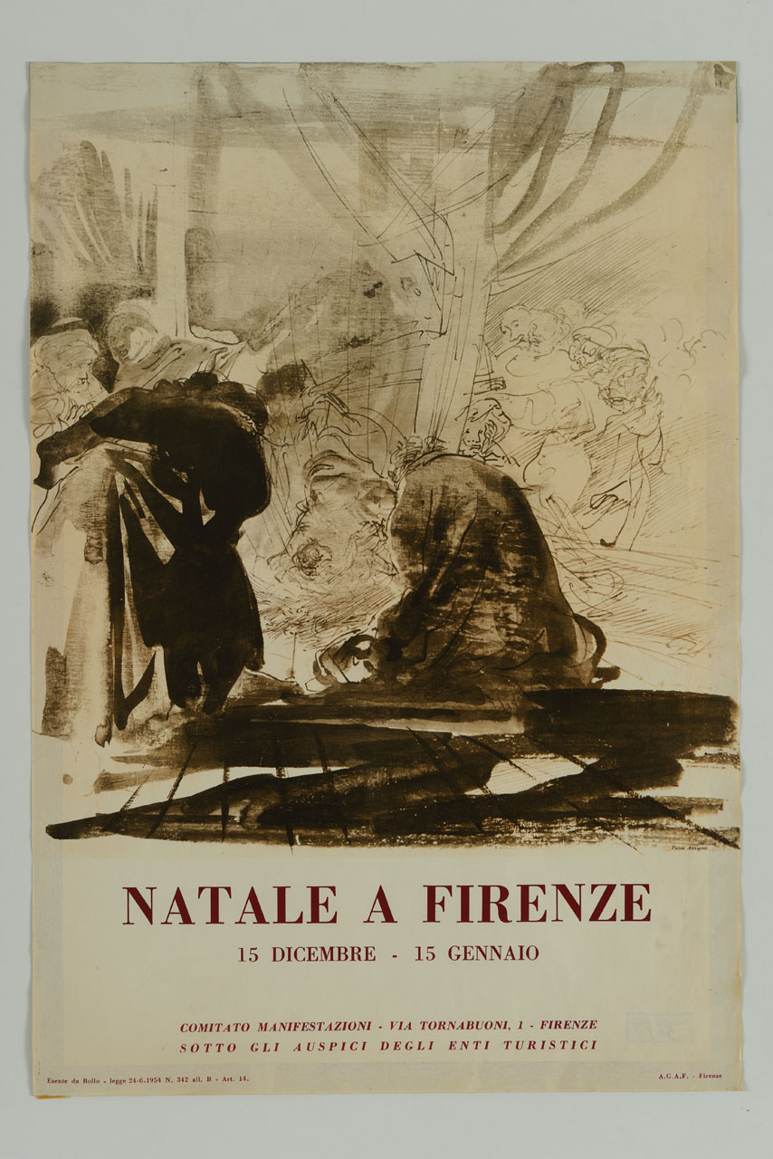 Natività di Pietro Annigoni (manifesto) di Annigoni Pietro detto Canonicus (sec. XX)