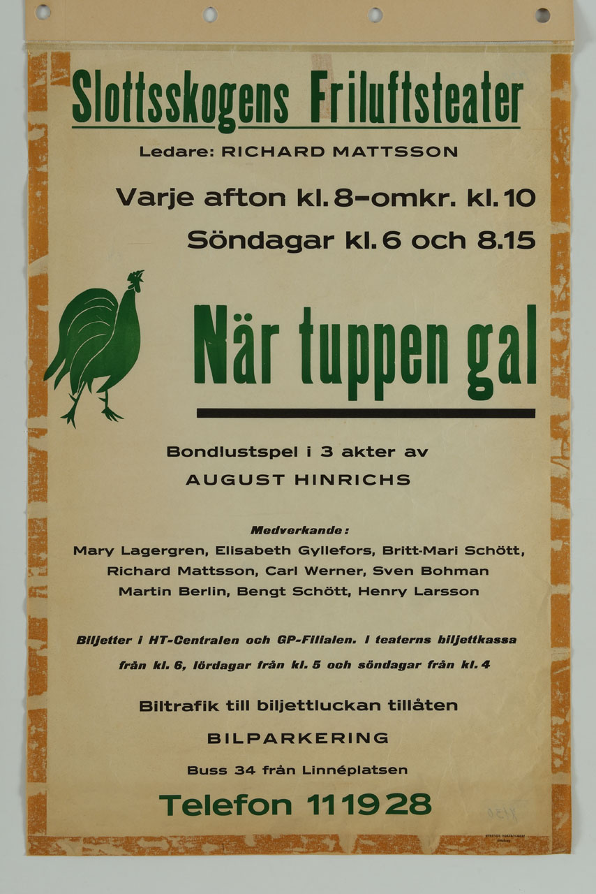 gallo (manifesto) - ambito svedese (metà sec. XX)