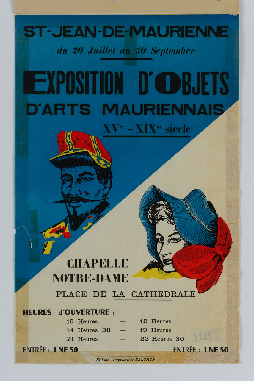 ritratto di uomo con cappello e ritratto di donna con cappello e grande fiocco (locandina) - ambito francese (sec. XX)