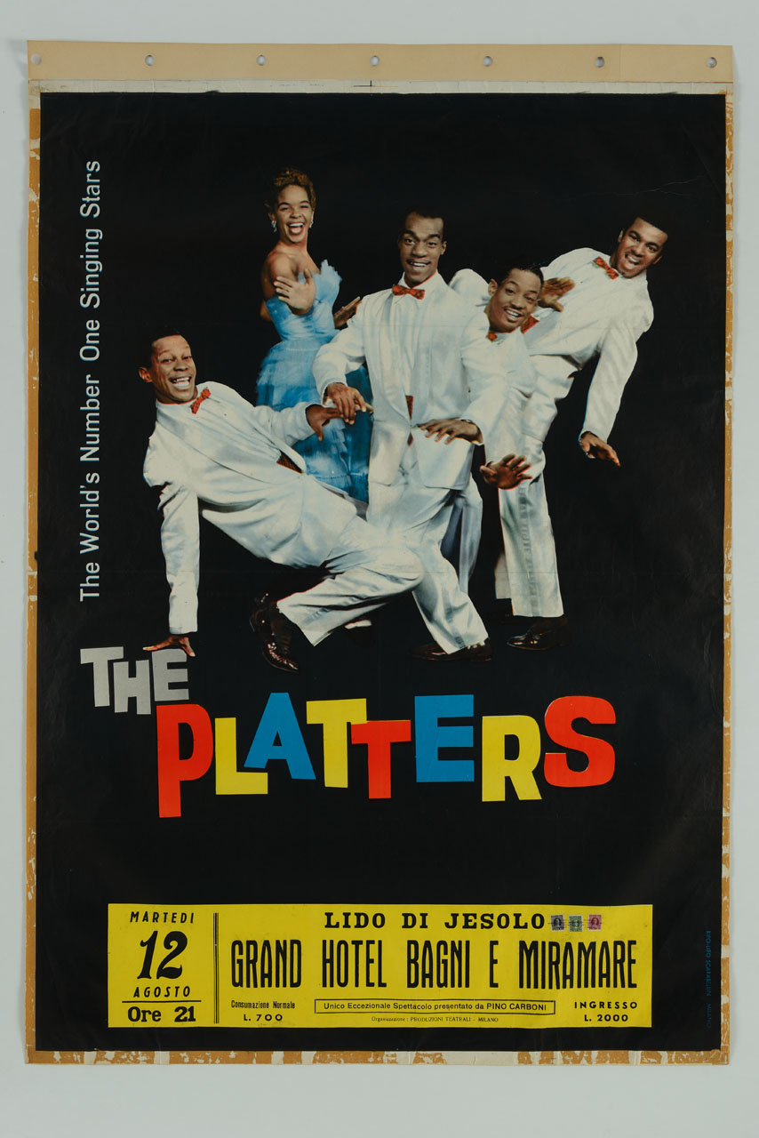 ritratto del gruppo musicale The Platters (manifesto) - ambito italiano (sec. XX)