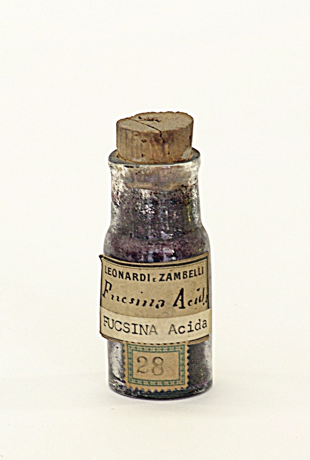 bottiglia, reagente fucsina acida (fine sec. XIX)