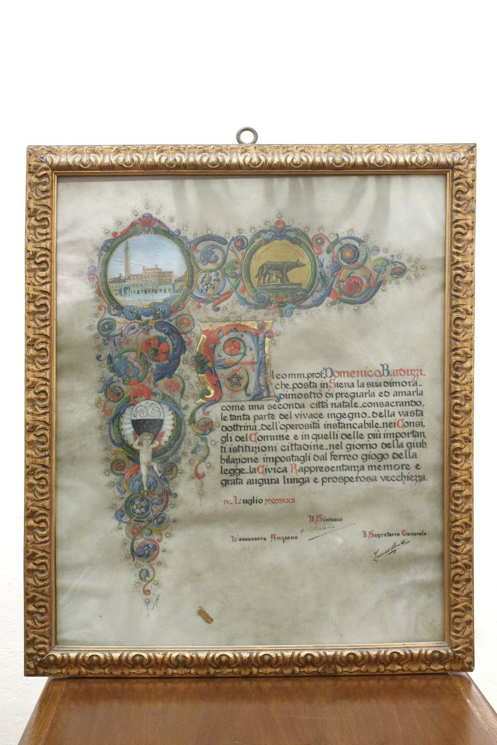Lettera A (miniatura) di Ceccherelli Carmela (sec. XX)