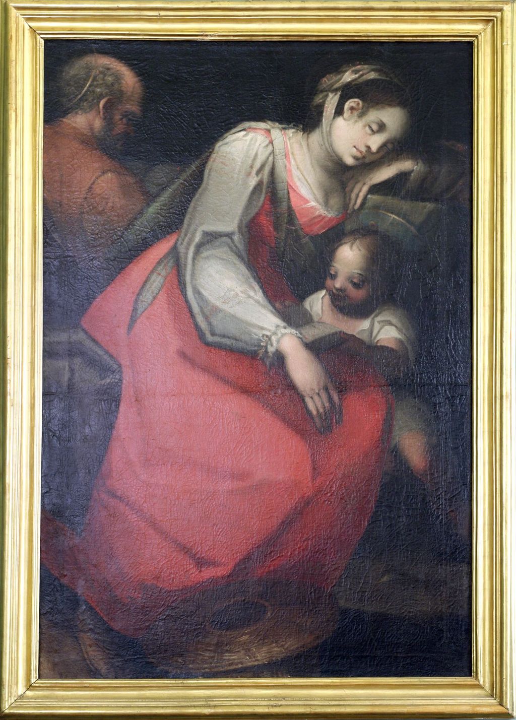 riposo nella fuga in Egitto (dipinto) di Pisani Giovan Paolo (sec. XVII)