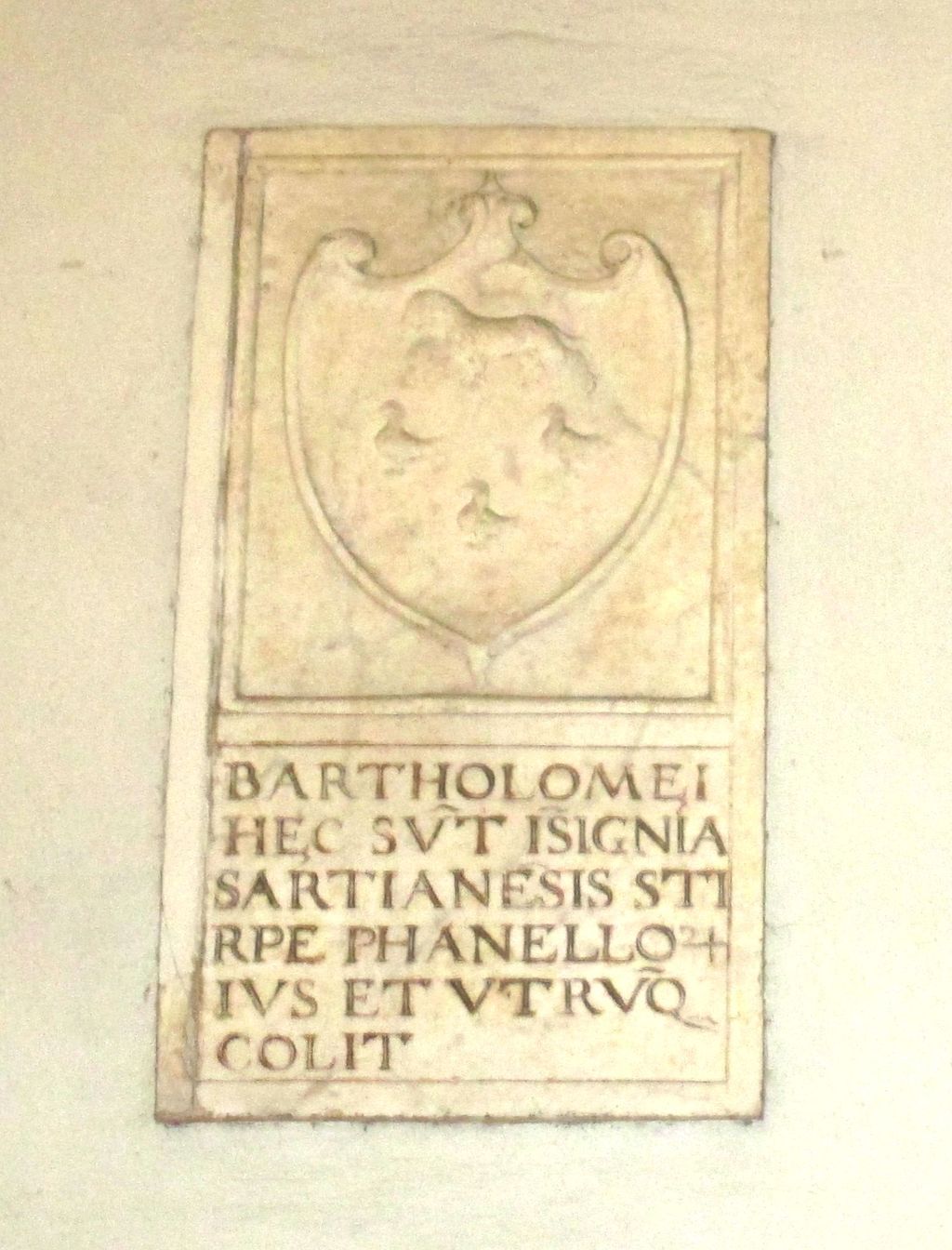 stemma (lapide) - bottega toscana (secc. XV/ XVIII)