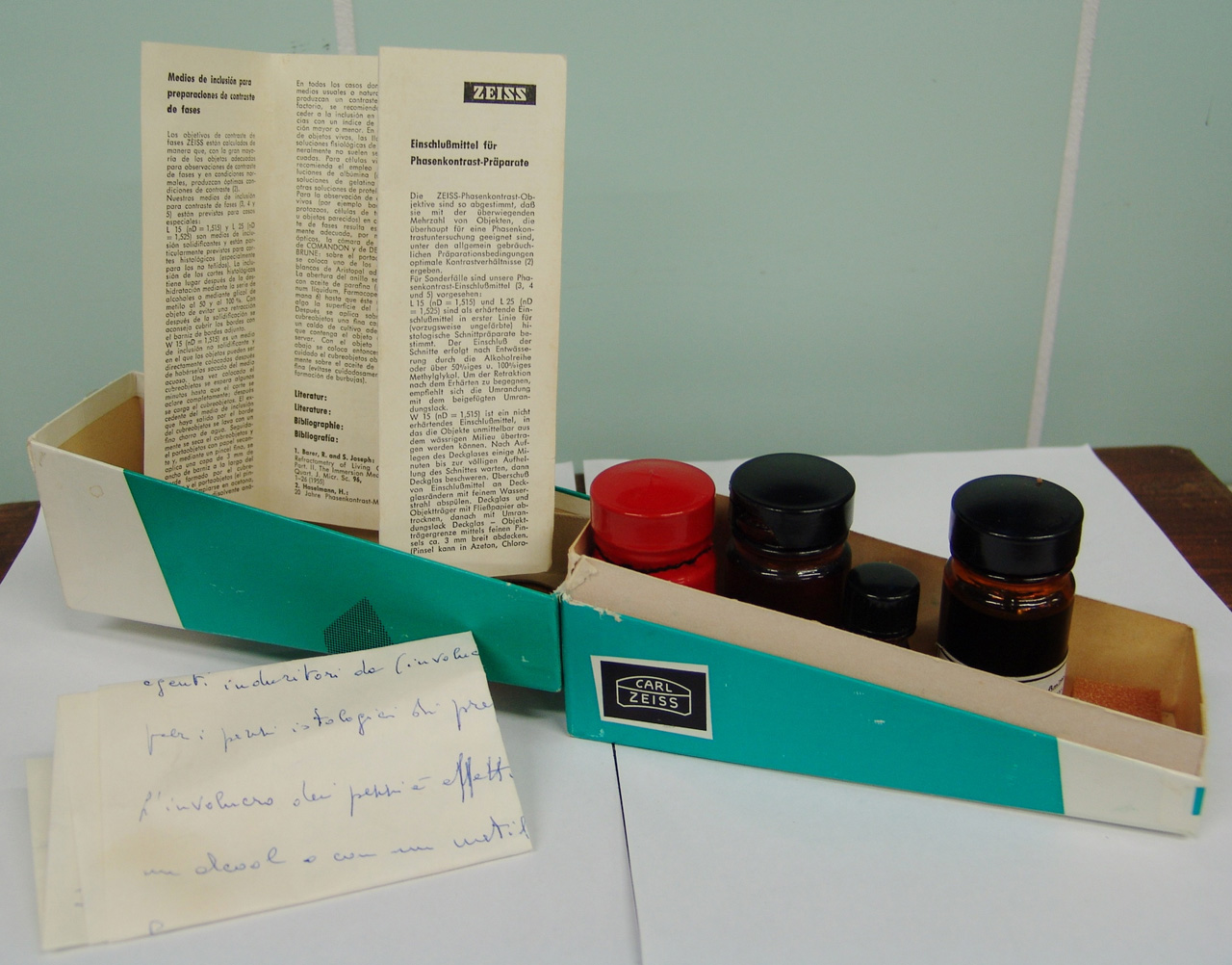 agente, per preparazione di contrasto di fase (sec. XX)