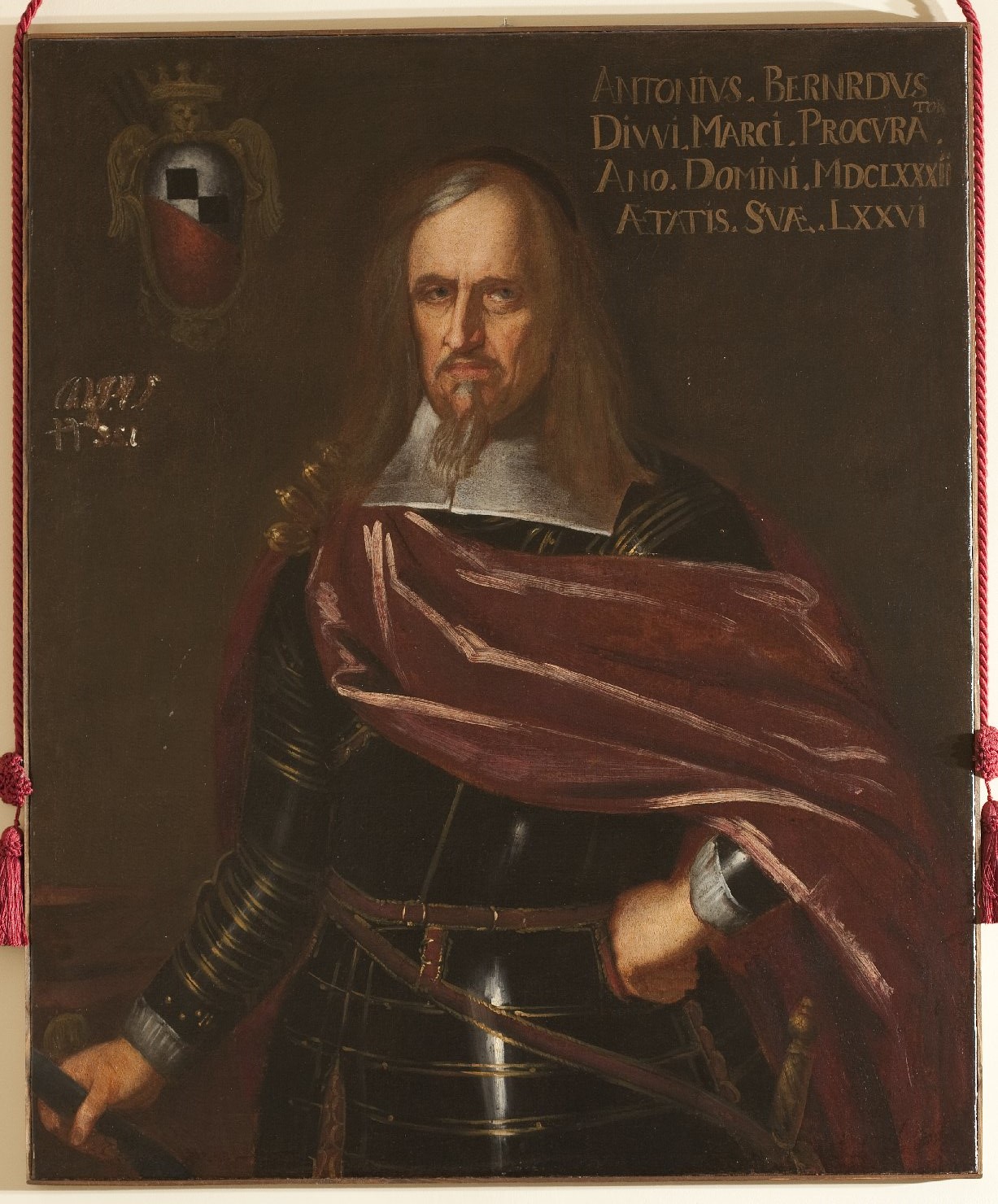 ritratto di Antonio Bernardo, ritratto d'uomo (dipinto, opera isolata) - ambito veneto (ultimo quarto sec. XVII)