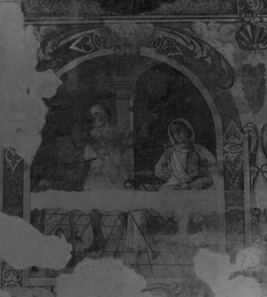 Gesù fanciullo nella bottega di San Giuseppe con la Madonna (dipinto, elemento d'insieme) - ambito lucano (sec. XVIII)