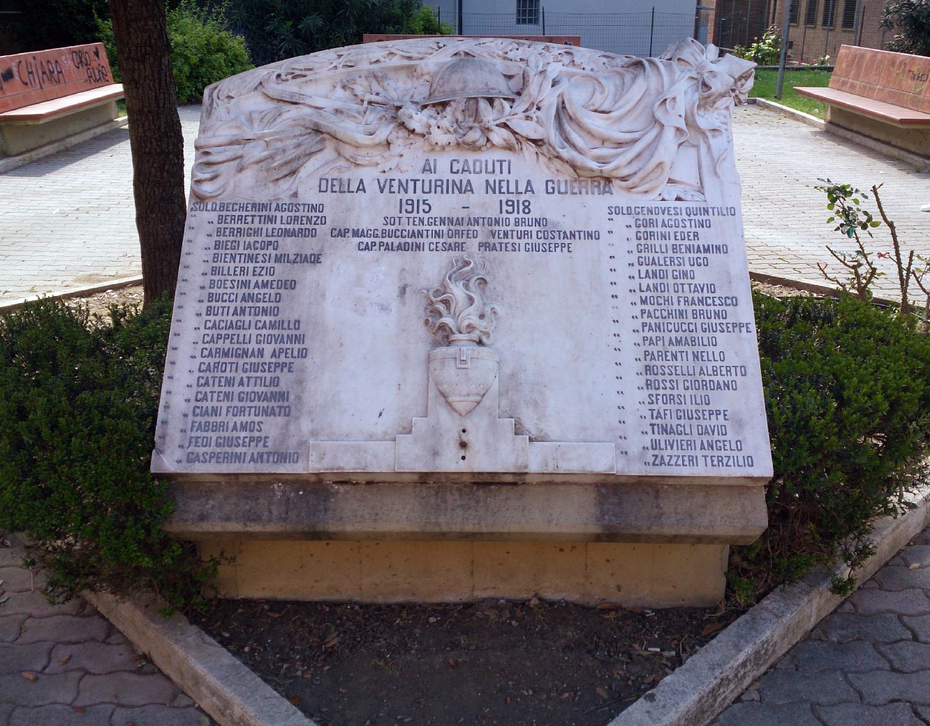 monumento ai caduti - a lapide - ambito toscano (prima metà sec. XX)