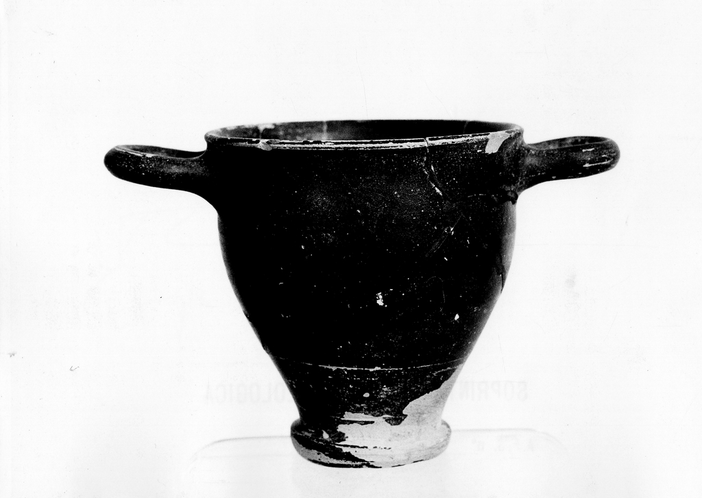 skyphos/ ansa - fabbrica locale (sec. IV a.C)