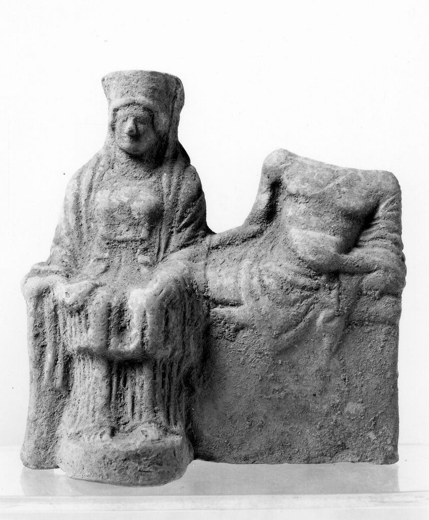 Dioniso e Kore (terracotta figurata) - officina tarantina (metà sec. V a.C)