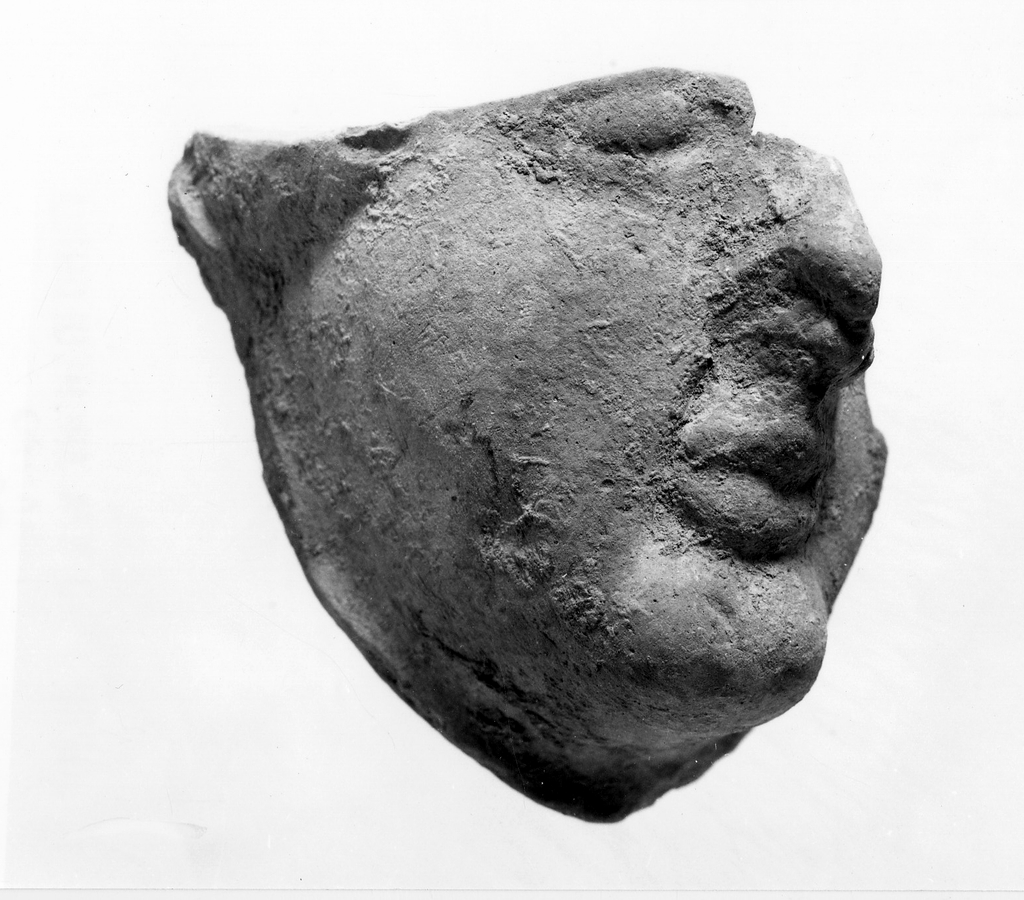 testa maschile - officina tarantina (inizio sec. IV a.C)