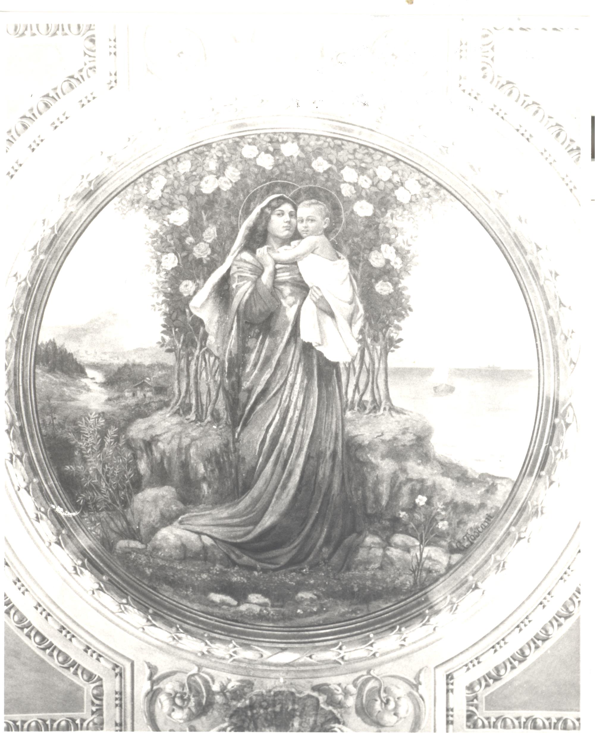 Madonna della Pace, Madonna con Bambino (dipinto, elemento d'insieme) di Toscani Giuseppe (prima metà sec. XX)