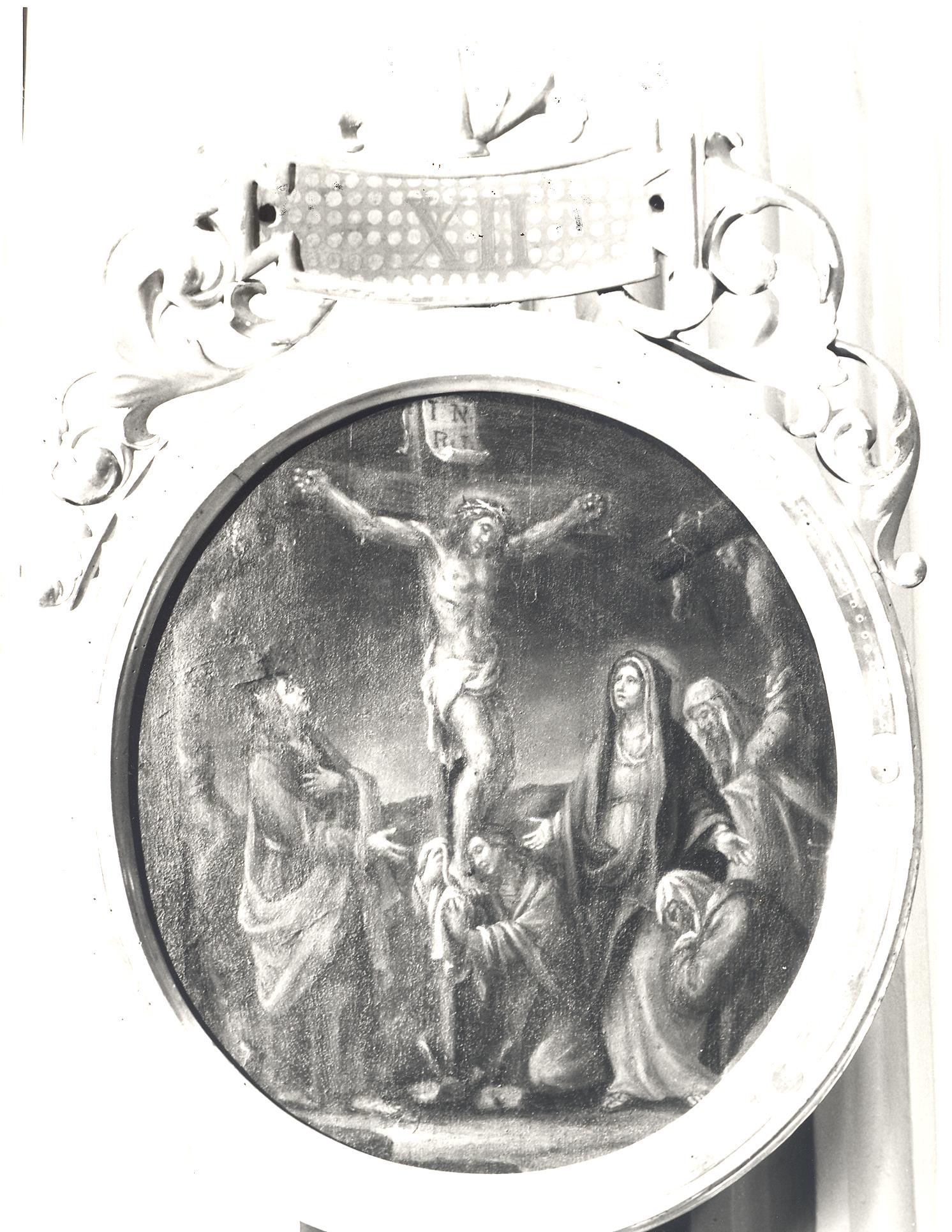 stazione XII: Gesù innalzato e morto in croce (dipinto) di Ricci Alessandro (attribuito) (ultimo quarto sec. XVIII)