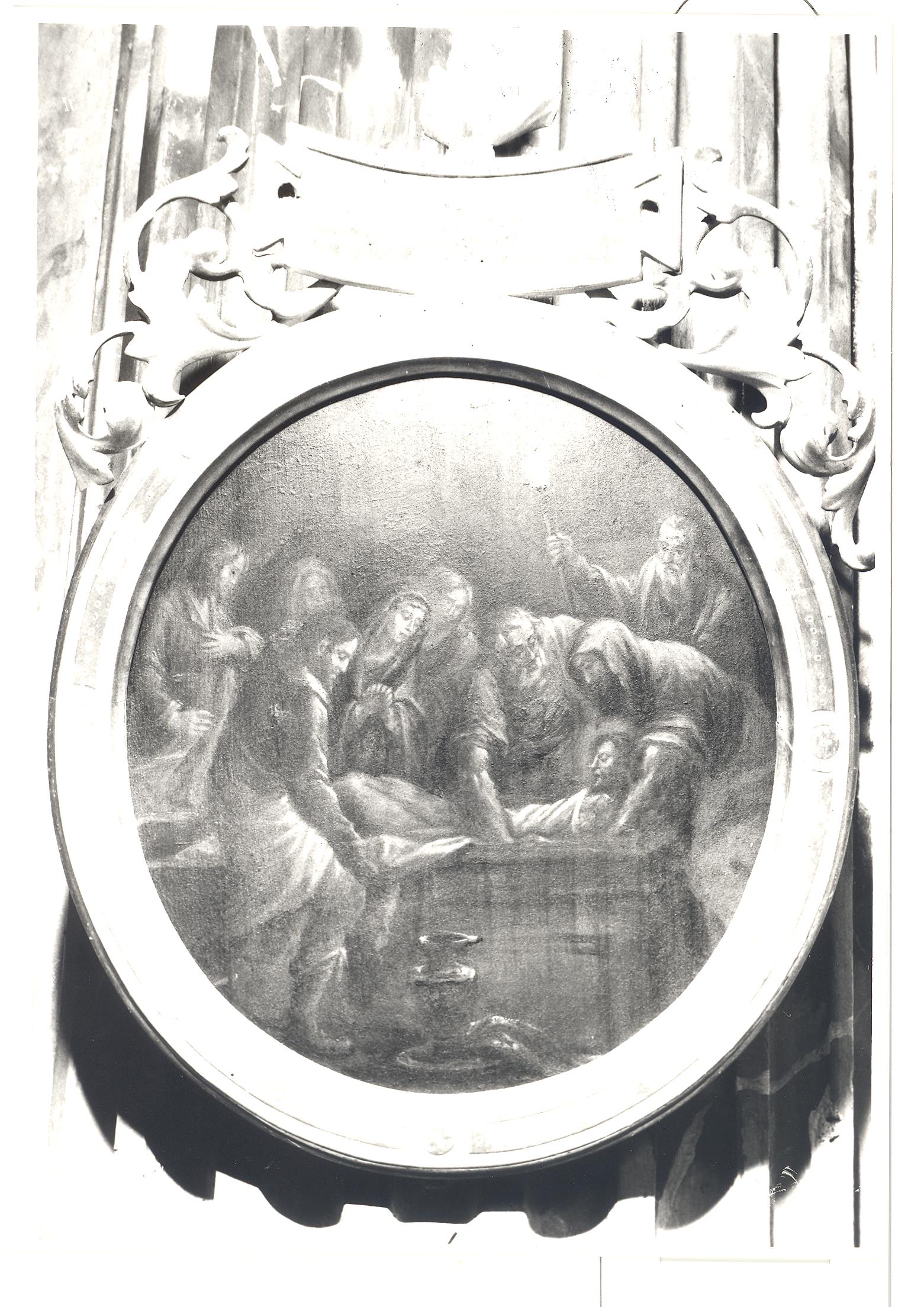 stazione XIV: Gesù deposto nel sepolcro (dipinto) di Ricci Alessandro (attribuito) (ultimo quarto sec. XVIII)