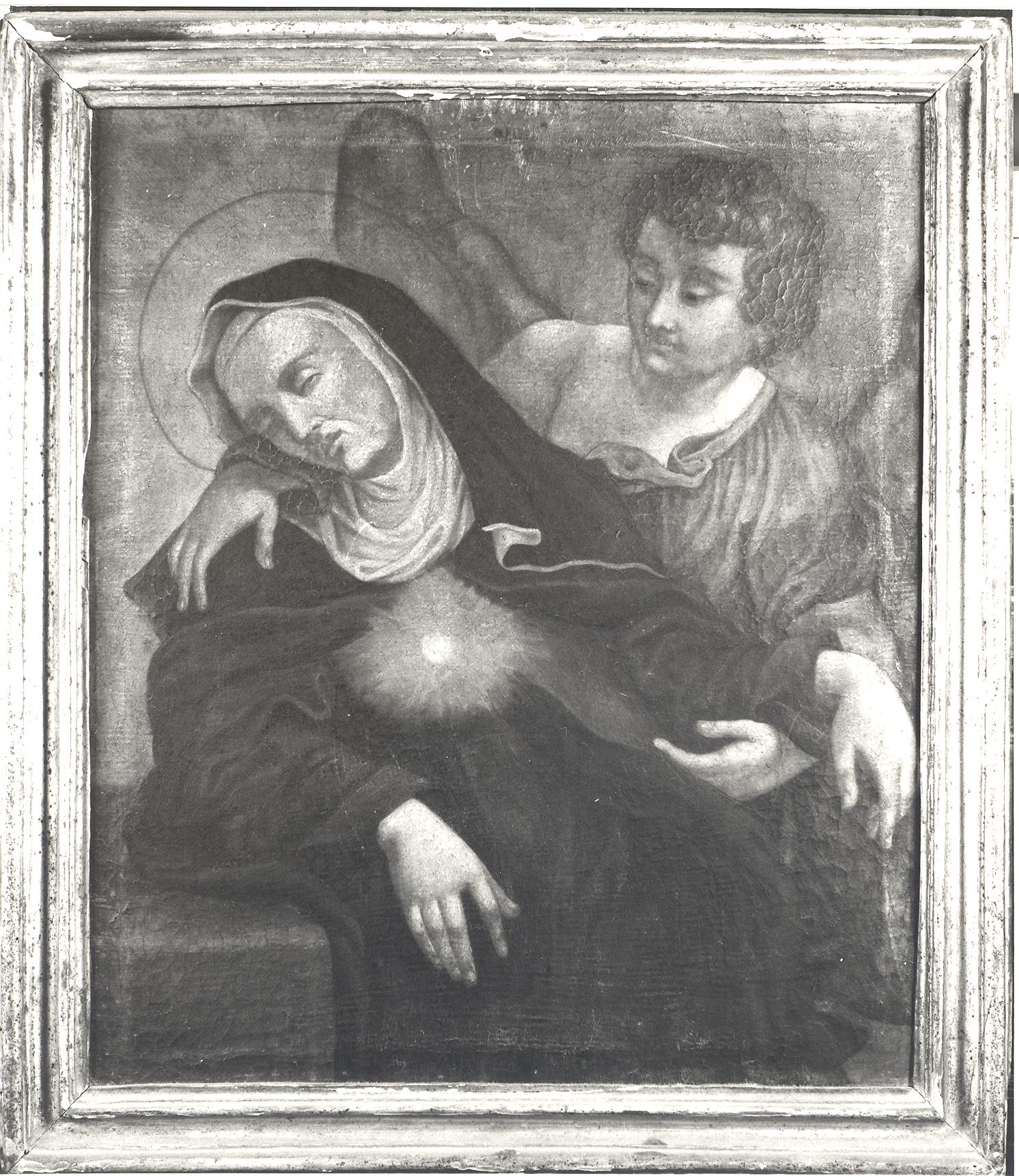 Santa Teresa d'Avila e l'angelo (dipinto) - ambito marchigiano (sec. XVII)
