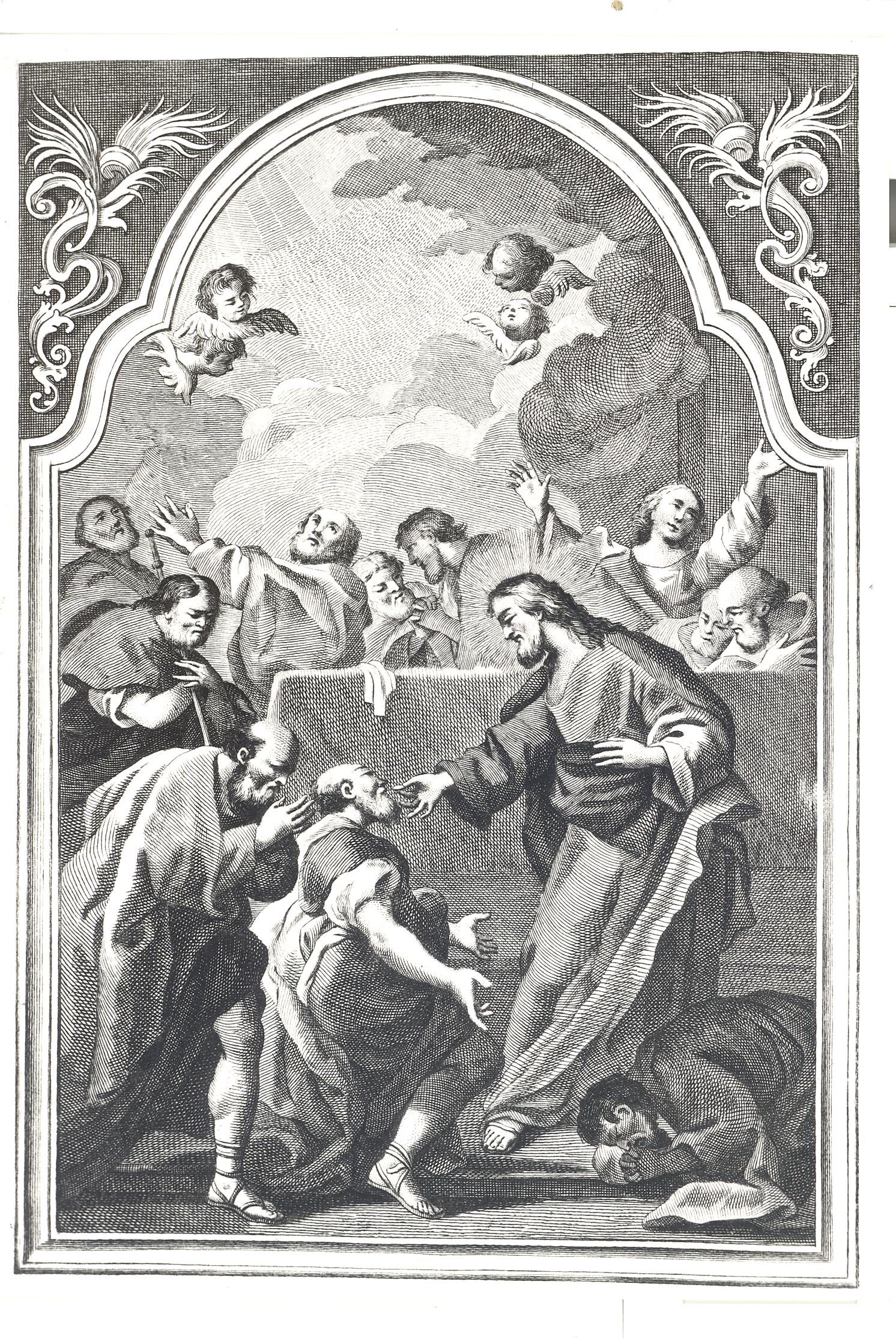 Comunione degli Apostoli (stampa) - ambito romano (sec. XVII)