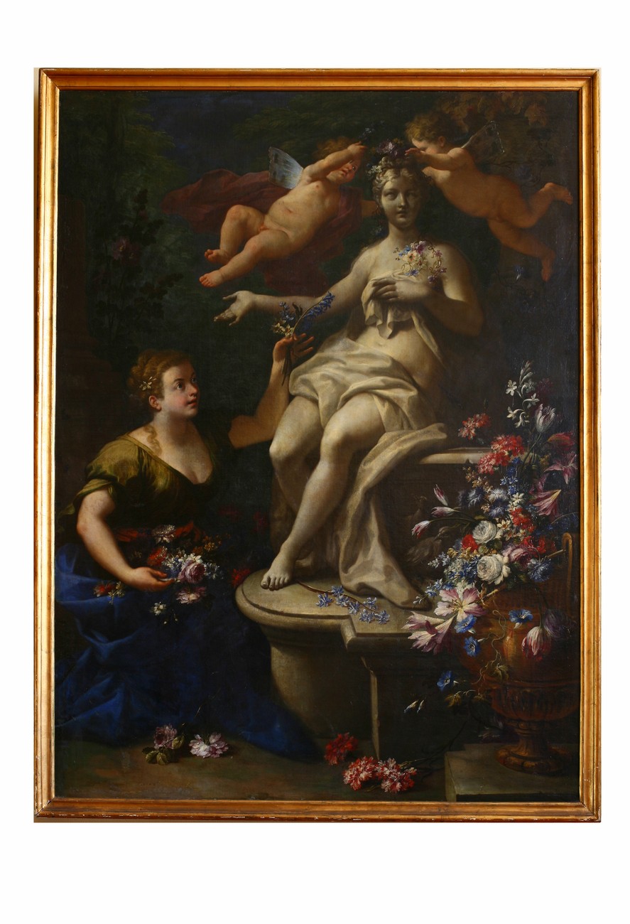 Offerta a Flora, Soggetto mitologico (dipinto) di Gaspare Lopez (attribuito) (prima metà XVII secolo)