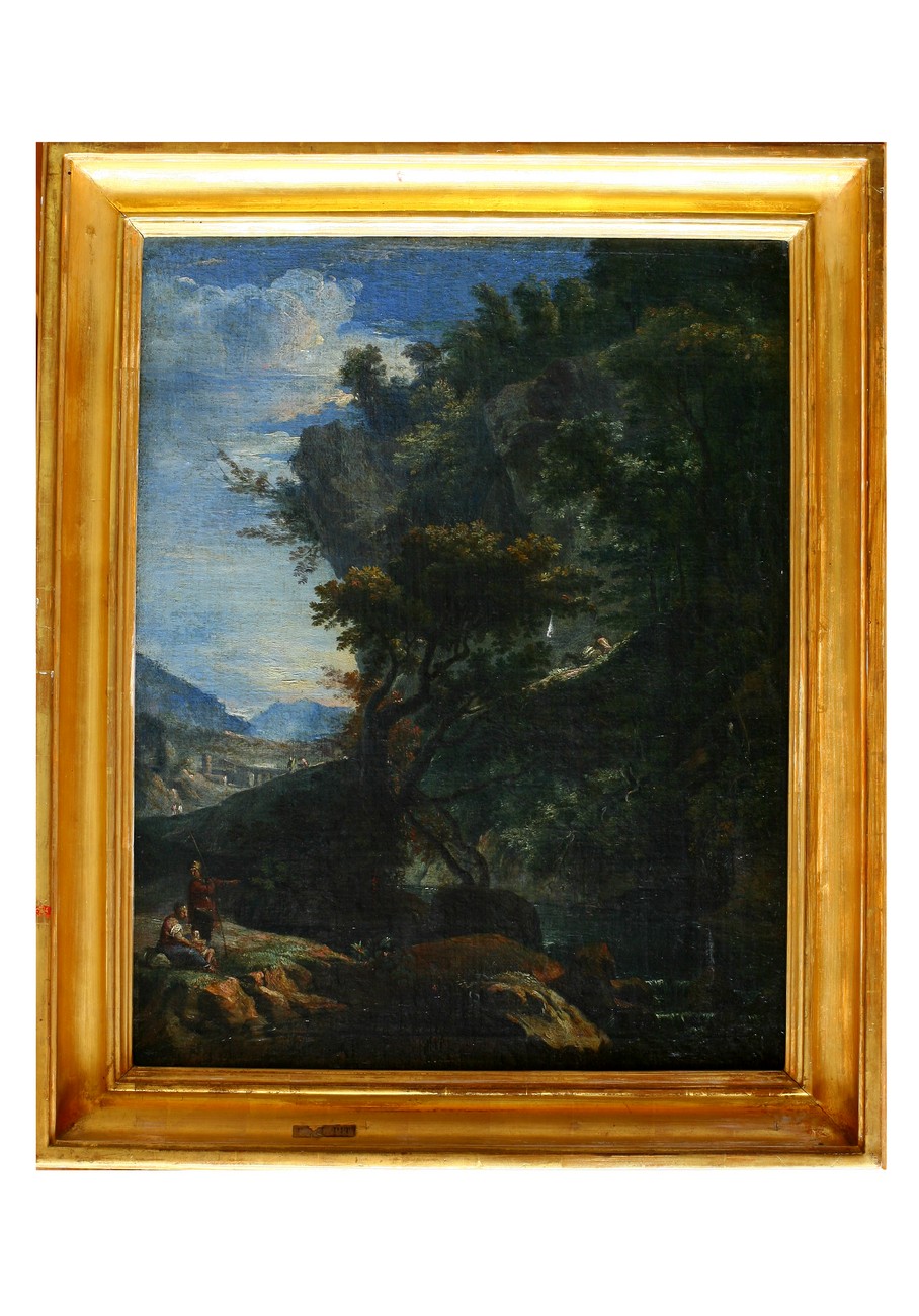 Paesaggio classico, Paesaggio (dipinto) - ambito italiano (fine sec. XVII)