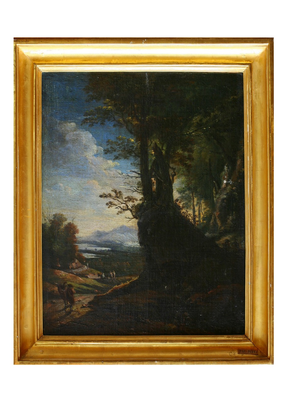 Paesaggio classico, Paesaggio (dipinto) - ambito italiano (sec. XVII)