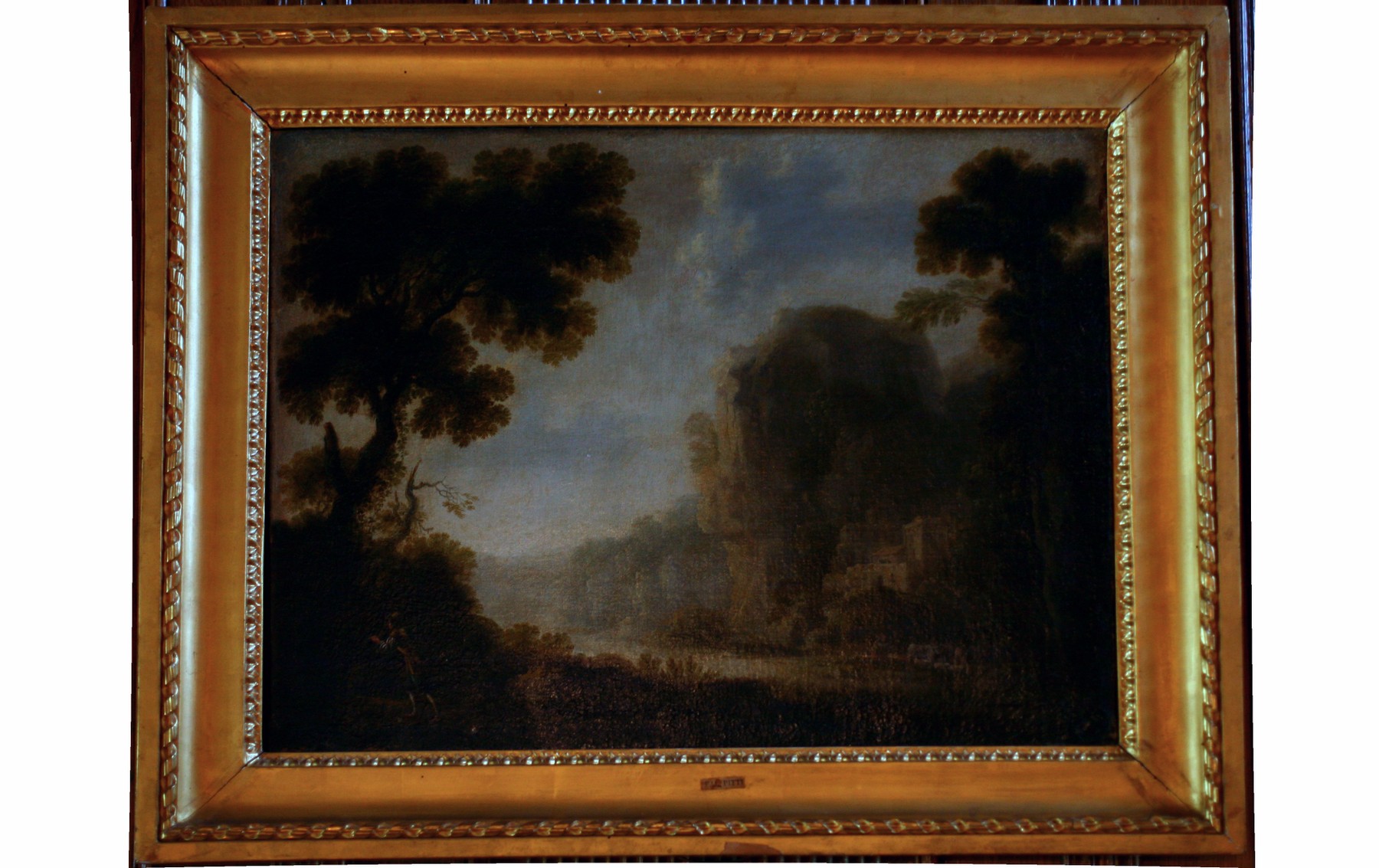 Paesaggio romantico con pastore, Paesaggio (dipinto) di van Swanevelt Herman (prima metà sec. XVII)