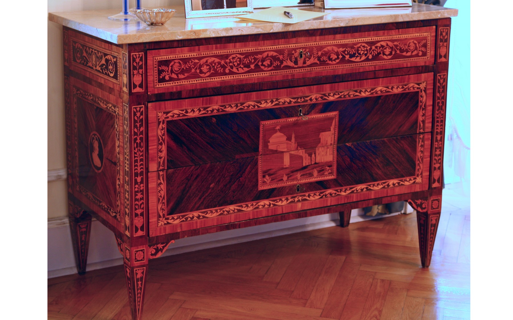 cassettone - ambito piemontese (fine/ inizio sec. XVIII - XIX)