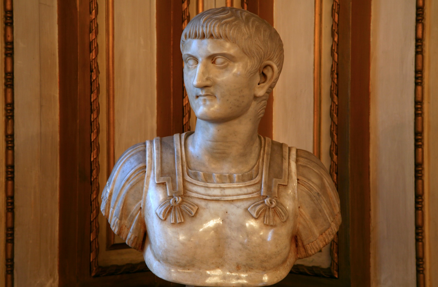 Busto dell'imperatore Druso, ritratto (busto) - ambito italiano (sec. XVII)