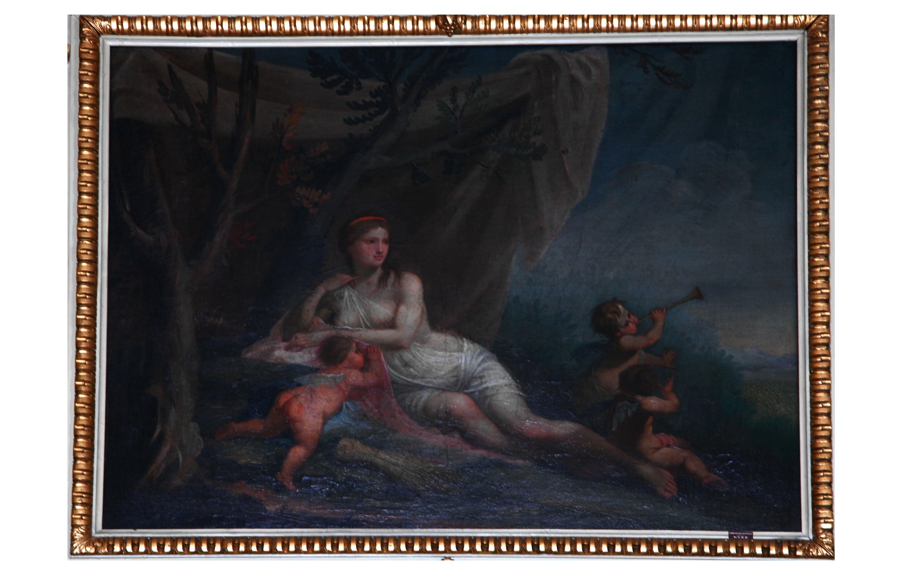 l'Estate, allegoria della giovinezza (sovrapporta, serie) di Giuseppe Nogari (attribuito) (XVIII secolo)