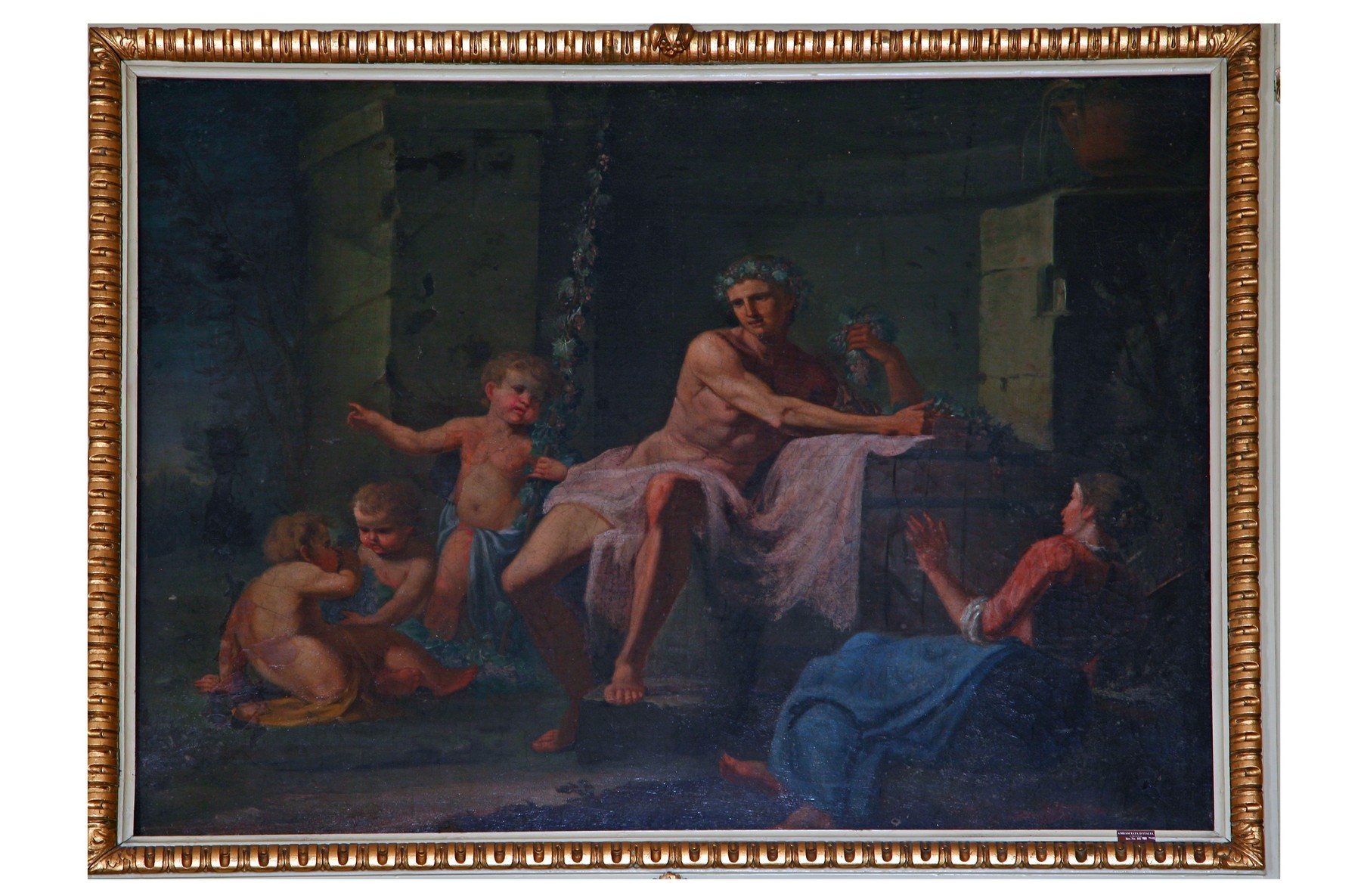 L'Autunno, allegoria della maturità (sovrapporta, serie) di Giuseppe Nogari (attribuito) (XVIII secolo)