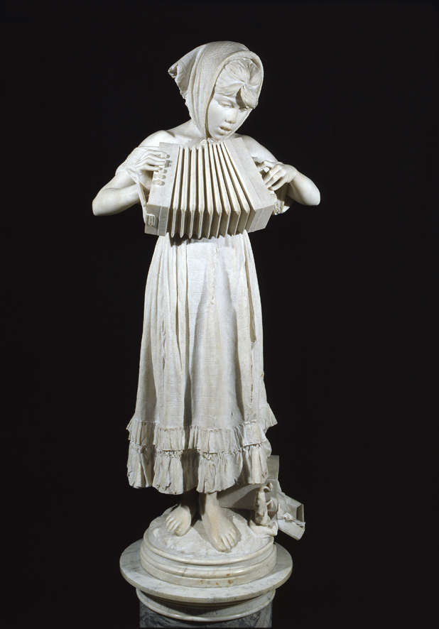 La Cicala, figura di genere (scultura, opera isolata) di Giovanni Biggi (XIX)