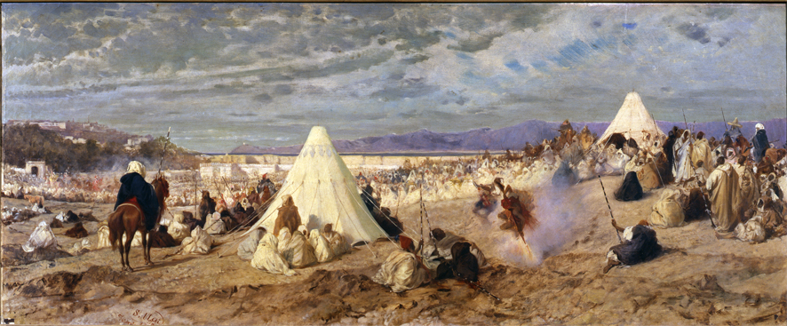 Festa di Maometto a Tangeri, scena storica (dipinto, opera isolata) di Ussi Stefano (XIX)