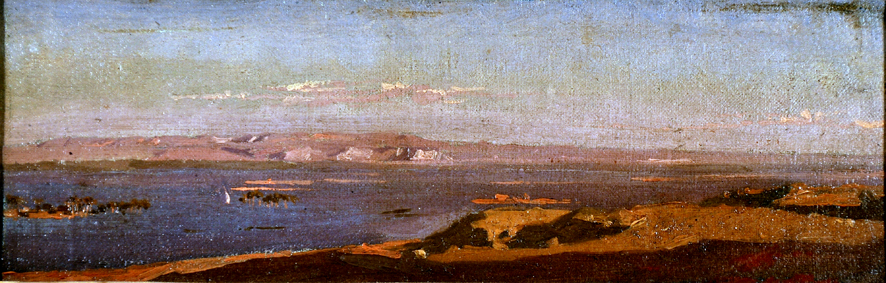 Paesaggio, paesaggio (dipinto, insieme) di Biseo Cesare (sec. XIX)
