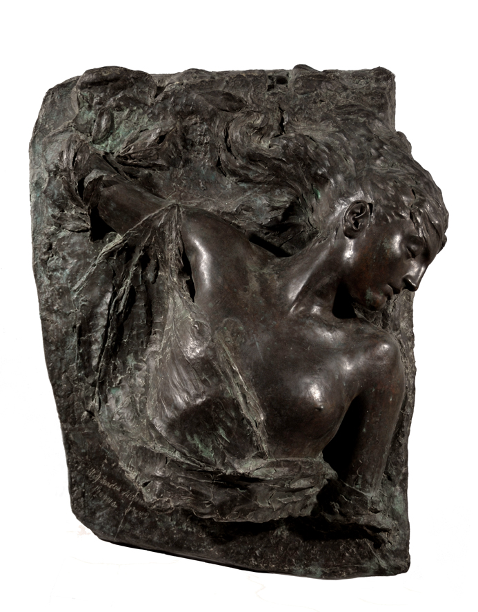 Saffo (frammento), ritratto di donna greca (scultura, opera isolata) di Maraini Pandiani Adelaide (XIX)